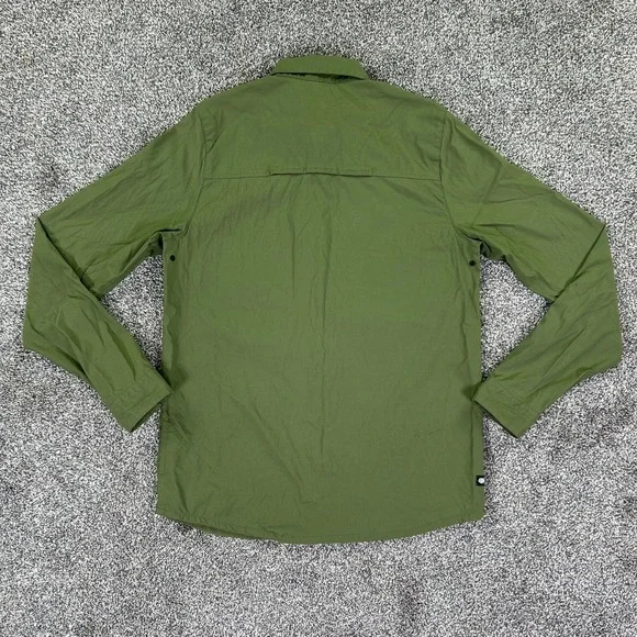 686 Everywhere Collection Snap Up Shirt Men Small Green Lightweight Long Sleeve - Picture 3 of 16